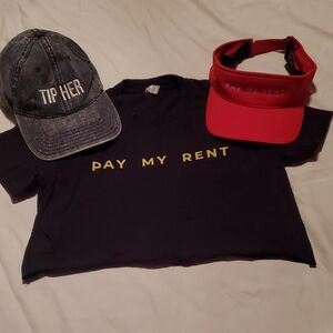 BUNDLE Jacq the Stripper merch, Strippers Forever crop, hat, and visor